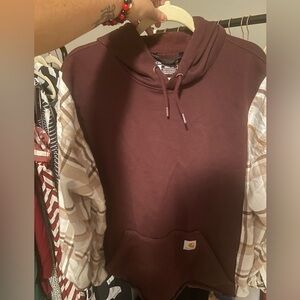 Carhartt Burgundy Hoodie Sweater